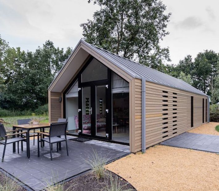 Tinyhouse met duurzame houten gevelbekleding